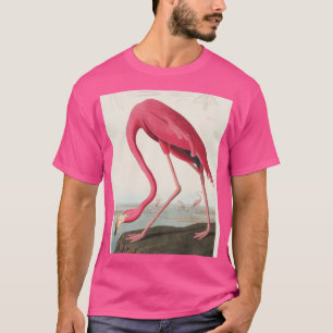 Camiseta Vintage Pink Flamingo Audubon
