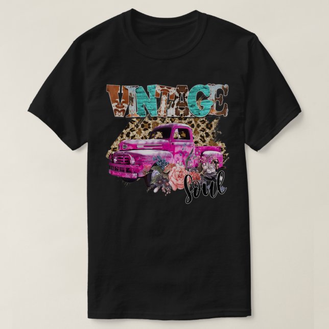 Camiseta Vintage Pink Truck  (Frente do Design)