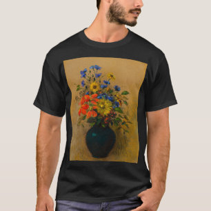 Camiseta Vintage pintando flores silvestres