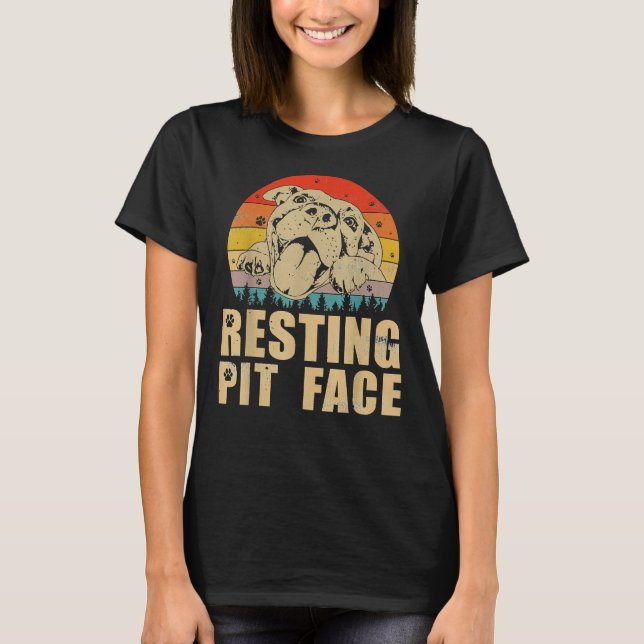 Camiseta Vintage Pitbull - Ponta de Descanso Enfrentada Eng (Frente)