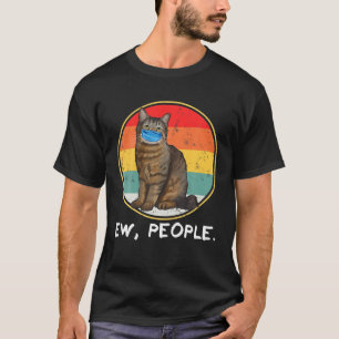 Camiseta Vintage Pixiebob Ew Pessoas Gato Vestindo Máscara