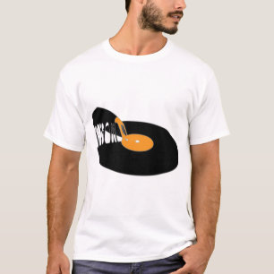 Camiseta Vintage Pizza Vinyl Old School Vinyl Record Pizza