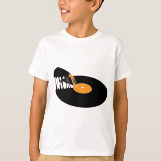 Camiseta Vintage Pizza Vinyl Old School Vinyl Record Pizza