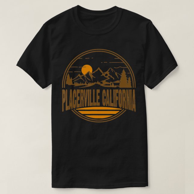 Camiseta Vintage Placerville - Presente Estadual da Califór (Frente do Design)