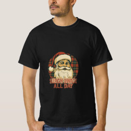 Camiseta Vintage Plaid Santa Christmas T-Shirt