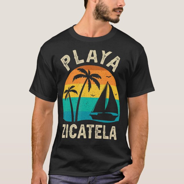 Camiseta Vintage Playa Zicatela Sunset Matching Family Vac (Frente)