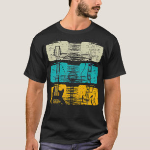 Camiseta Vintage Pluck Strum Pick Guitar Stringed In
