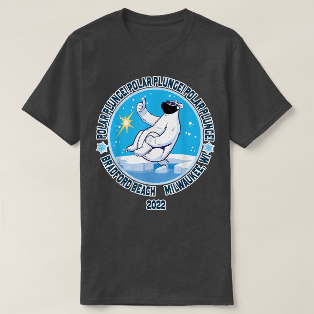 Camiseta Vintage Polar Bear Plunge Com FaceMask 2022 (Frente do Design)