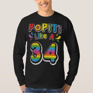 Camiseta Vintage Pop É Como Um Feliz Aniversário De 34 Anos