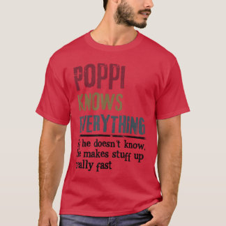 Camiseta Vintage Poppi Sabe Tudo Piada Família Combinando F