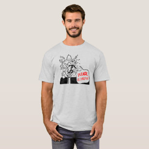 Camiseta Vintage "Por Favor, Tenha Cuidado"