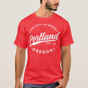 Camiseta Vintage Portland Oregon City of Rosas Retro EUA