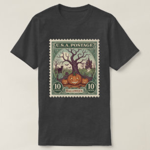 Camiseta Vintage Postage Stamp Halloween