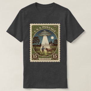 Camiseta Vintage Postage Stamp UFO