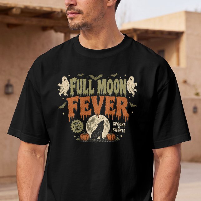 Camiseta Vintage Pôster Febre da Lua Cheia  (Criador carregado)