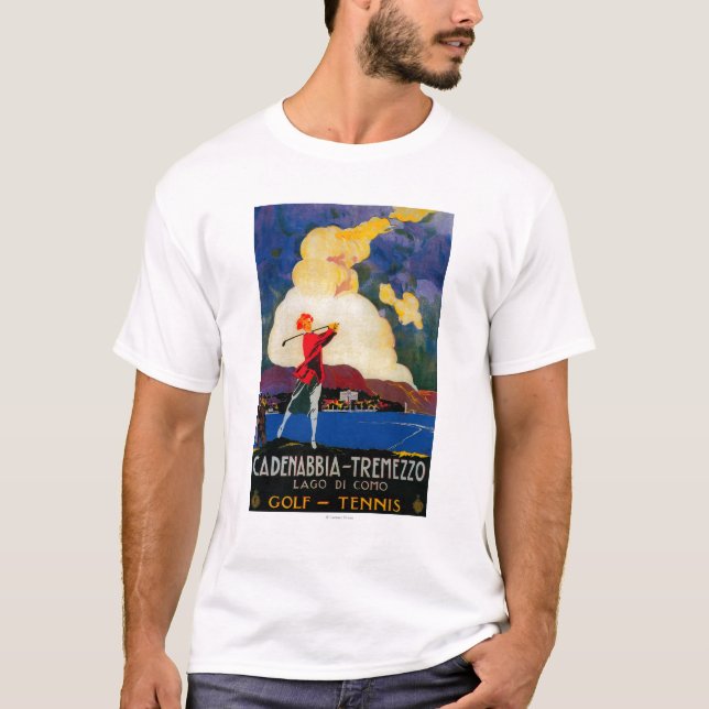 Camiseta Vintage PosterEurope de CadenabbiaTremezzo (Frente)
