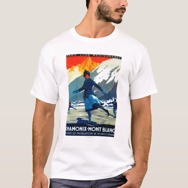 Camiseta Vintage PosterEurope de Chamonix-Mont Blanc (Frente)