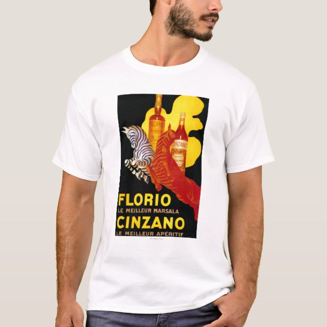 Camiseta Vintage PosterEurope de Florio Cinzano (Frente)