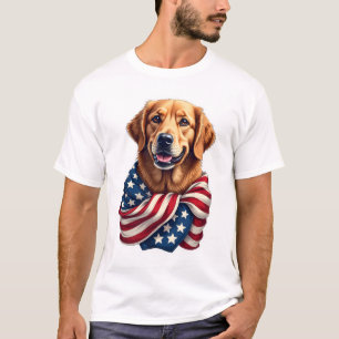 Camiseta Vintage Presente Amante do Golden Retriev