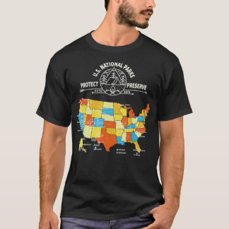 Camiseta Vintage Preserve Protect All 63 US National Park