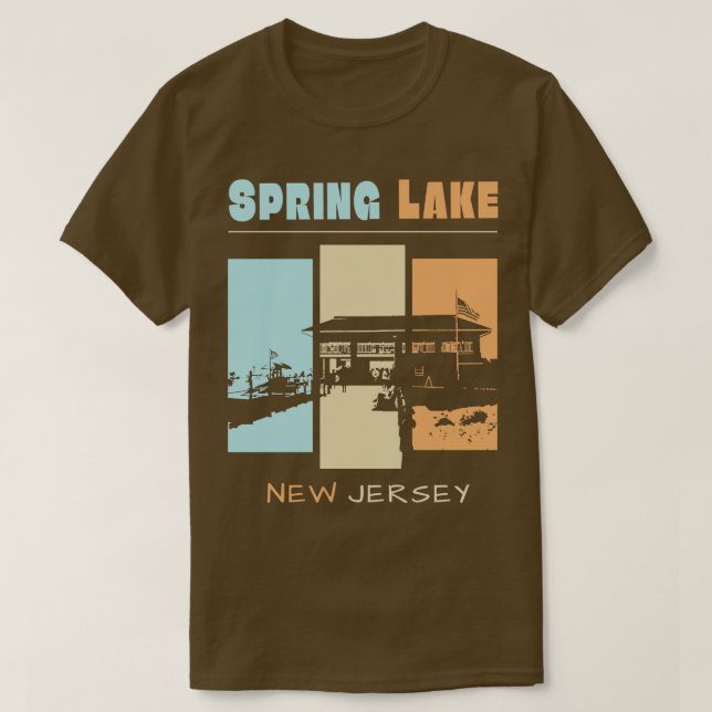 Camiseta Vintage Primavera Lake New Jersey Gift (Frente do Design)