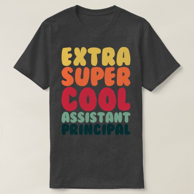 Camiseta Vintage Principal do Assistente legal (Frente do Design)