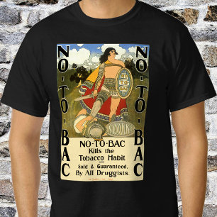Camiseta Vintage Product Label Art, No To Back, Quit Smoit