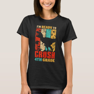 Camiseta Vintage Pronto Para Esmagar Dinossauro De 4º Grau
