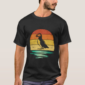 Camiseta Vintage Puffin Bird Retro Sunset Puffin