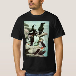 Camiseta Vintage Puffins e Aves Aquáticas de Louis Fuertes