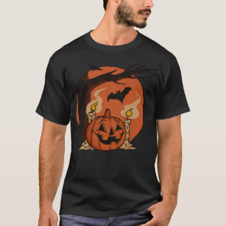 Camiseta Vintage Pumpkin Cena de Dia das Bruxas