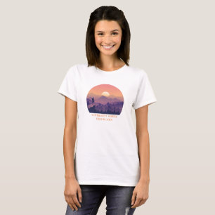 Camiseta Vintage Púrpura Amarelo Hike Sunset