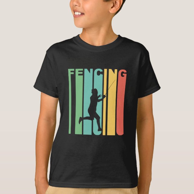 Camiseta Vintage que cerca o gráfico (Frente)
