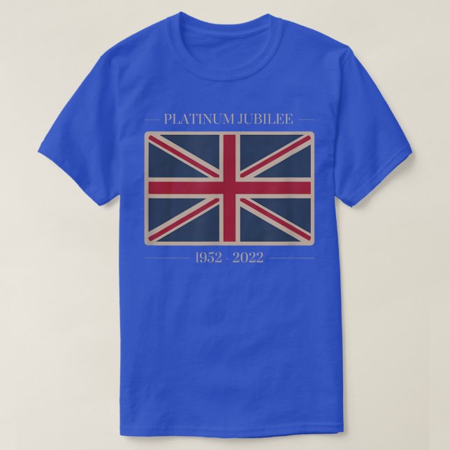 Camiseta Vintage Queens Platinum Jubilee Souvenir Merchandi (Frente do Design)