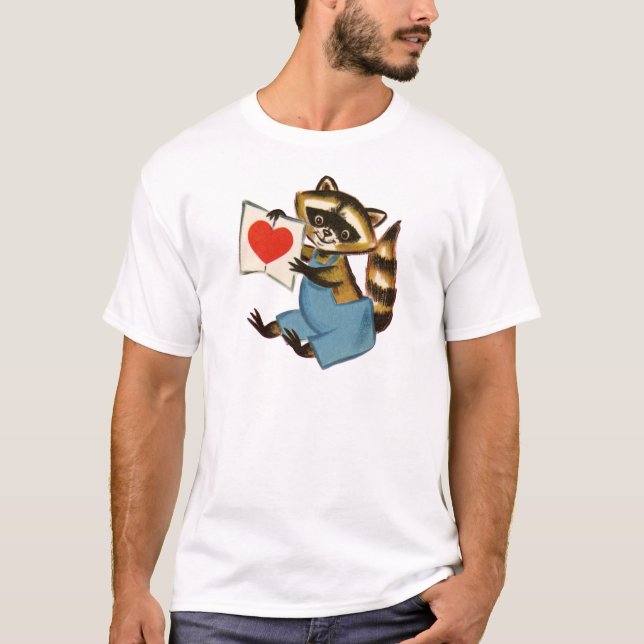 Camiseta Vintage Raccoon Love (Frente)