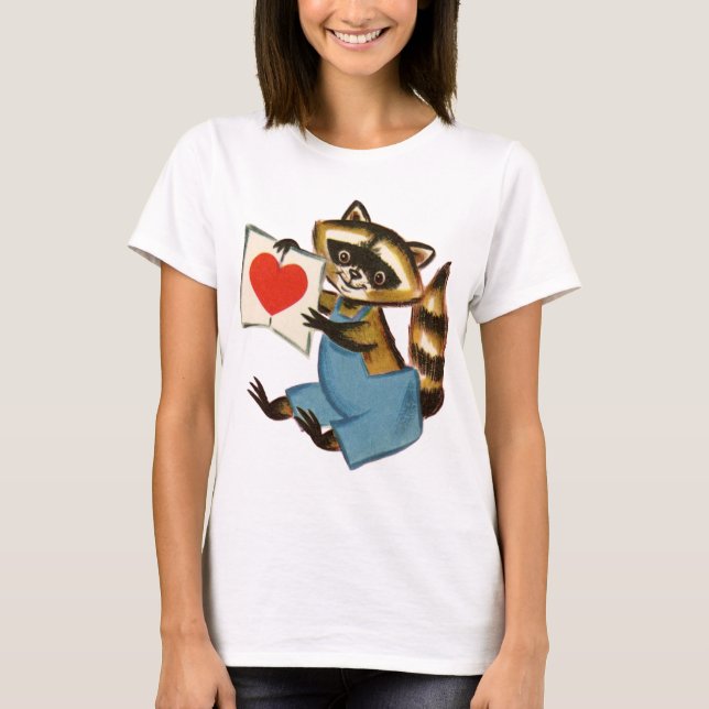 Camiseta Vintage Raccoon Love (Frente)