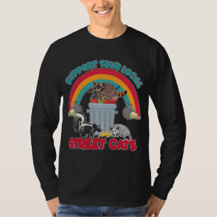 Camiseta Vintage Raccoon Ogambm Skunk Suporta Sua Rua