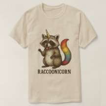 Vintage Raccoonicorn | Rainbow Tail Raccoon Unicor