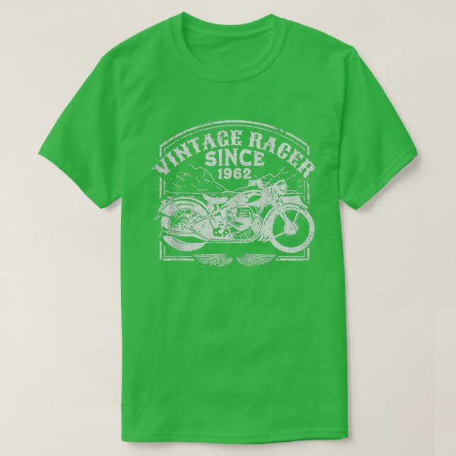 Camiseta Vintage Racer Desde 1962, Motorcyc (Frente do Design)