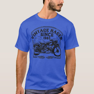 Camiseta Vintage Racer Desde 1983, Motorcyc Retro Motorbike