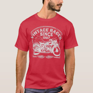 Camiseta Vintage Racer Desde 1987, Motorcyc