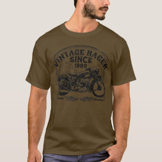 Camiseta Vintage Racer Desde 1989, Motorcyc Retro Motorbike