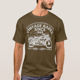 Camiseta Vintage Racer Desde 1989, Motorcyc Retro Motorbike