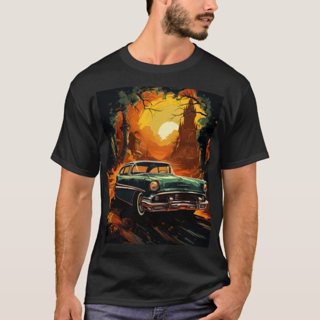 Camiseta Vintage Racer Sunset (Frente)