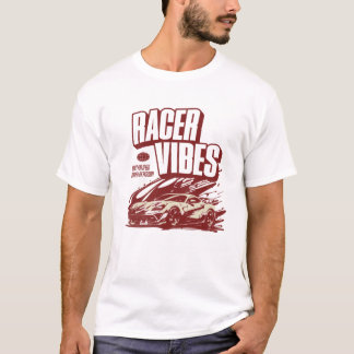 Camiseta Vintage "Racer Vibes" Carro Esportivo Construído P