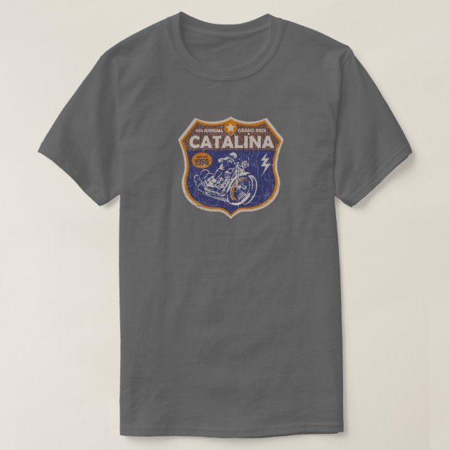 Camiseta Vintage Racing | Catalina | Retro | Obscuro (Frente do Design)