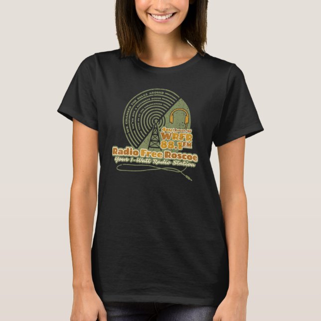 Camiseta Vintage Radio Free Roscoe (Frente)