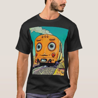 Camiseta Vintage Railvibes: Ilustração Locomotiva
