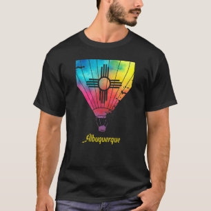 Camiseta Vintage Rainbow Air Balon Festivo Novo México Alb