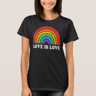 Camiseta Vintage Rainbow Lgbt Pride Love Is Love 2